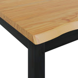 VidaXL Tavolo Alto EKAI Nero 112 x 70 x 91 cm Legno Massello di Pino