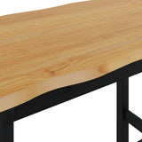 VidaXL Tavolo Alto EKAI Nero 112 x 70 x 91 cm Legno Massello di Pino