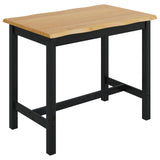 VidaXL Tavolo Alto EKAI Nero 112 x 70 x 91 cm Legno Massello di Pino