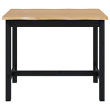 VidaXL Tavolo Alto EKAI Nero 112 x 70 x 91 cm Legno Massello di Pino