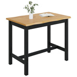VidaXL Tavolo Alto EKAI Nero 112 x 70 x 91 cm Legno Massello di Pino