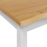 VidaXL Tavolo Alto EKAI Bianco 112 x 70 x 91 cm Legno Massello di Pino