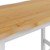 VidaXL Tavolo Alto EKAI Bianco 112 x 70 x 91 cm Legno Massello di Pino