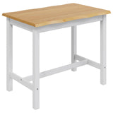 VidaXL Tavolo Alto EKAI Bianco 112 x 70 x 91 cm Legno Massello di Pino