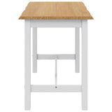 VidaXL Tavolo Alto EKAI Bianco 112 x 70 x 91 cm Legno Massello di Pino