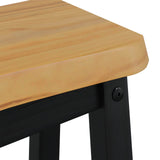 VidaXL Sgabello da Bar Alto EKAI 2 pcs Nero 40 x 29 x 63 cm