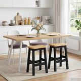 VidaXL Sgabello da Bar Alto EKAI 2 pcs Nero 40 x 29 x 63 cm