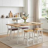 VidaXL Sgabello da Bar Alto EKAI 2 pcs Bianco 40 x 29 x 63 cm