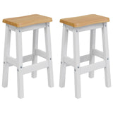 VidaXL Sgabello da Bar Alto EKAI 2 pcs Bianco 40 x 29 x 63 cm