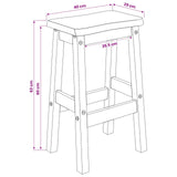 VidaXL Sgabello da Bar Alto EKAI 2 pcs Bianco 40 x 29 x 63 cm