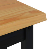 VidaXL Tavolo consolle con lo scaffale EKAI Nero 112 x 35 x 76 cm