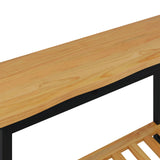 VidaXL Tavolo consolle con lo scaffale EKAI Nero 112 x 35 x 76 cm