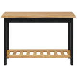 VidaXL Tavolo consolle con lo scaffale EKAI Nero 112 x 35 x 76 cm