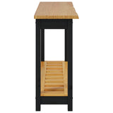 VidaXL Tavolo consolle con lo scaffale EKAI Nero 112 x 35 x 76 cm