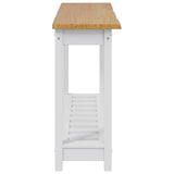 VidaXL Tavolo consolle con lo scaffale EKAI Bianco 112 x 35 x 76 cm