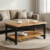 VidaXL Tavolino da salotto EKAI Nero 100 x 60 x 45,5 cm