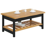 VidaXL Tavolino da salotto EKAI Nero 100 x 60 x 45,5 cm