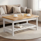 VidaXL Tavolino da salotto EKAI Bianco 100 x 60 x 45,5 cm