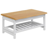VidaXL Tavolino da salotto EKAI Bianco 100 x 60 x 45,5 cm