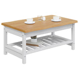 VidaXL Tavolino da salotto EKAI Bianco 100 x 60 x 45,5 cm