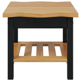 VidaXL Tavolo laterale con lo scaffale EKAI Nero 50 x 50 x 45,5 cm