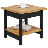 VidaXL Tavolo laterale con lo scaffale EKAI Nero 50 x 50 x 45,5 cm