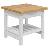 VidaXL Tavolo laterale con lo scaffale EKAI Bianco 50 x 50 x 45,5 cm