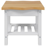 VidaXL Tavolo laterale con lo scaffale EKAI Bianco 50 x 50 x 45,5 cm
