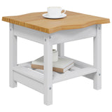 VidaXL Tavolo laterale con lo scaffale EKAI Bianco 50 x 50 x 45,5 cm