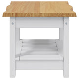 VidaXL Tavolo laterale con lo scaffale EKAI Bianco 50 x 50 x 45,5 cm