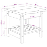 VidaXL Tavolo laterale con lo scaffale EKAI Bianco 50 x 50 x 45,5 cm