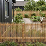 Recinzione per Giardino Carbonizzato 500 x 80 cm Giunco