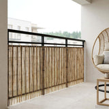 Recinzione per Giardino Carbonizzato 500 x 80 cm Giunco