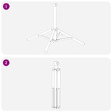 Supporto Parasol Bianco Acciaio per 25-32 mm Palo