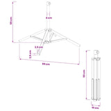 Supporto Parasol Bianco Acciaio per 25-32 mm Palo