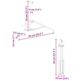 Supporto Parasol Bianco Acciaio for 25-32 mm Pole