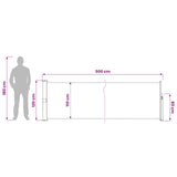 Tenda laterale retrattile 117 x 500 cm Poliestere Rettangolare