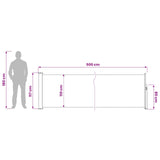 Tenda laterale retrattile 117 x 500 cm Poliestere Rettangolare