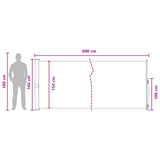 Tenda laterale retrattile Tortora 600 x 160 cm Poliestere