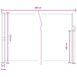 Tenda laterale retrattile Crema 300 x 170 cm Poliestere