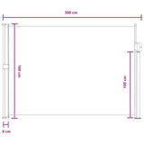 Tenda laterale retrattile 160 x 300 cm
