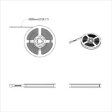 Striscia LED 12 pcs Nero e trasparente 3000 mm Rame e plastica