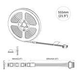 Striscia LED 12 pcs Nero e trasparente 450 mm Rame e plastica