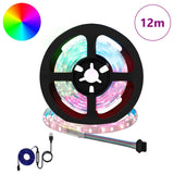 Striscia LED 12 pcs Nero e trasparente 1000 mm Rame e plastica