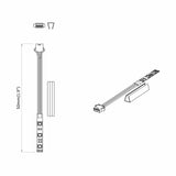 Striscia LED 12 pcs Nero e Bianco 1745 mm Rame e plastica