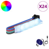 Striscia LED 12 pcs Nero e Multicolore 1745 mm Rame e plastica