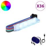 Striscia LED 12 pcs Nero e Multicolore 1745 mm Rame e plastica