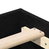 Struttura del letto Rovere Nero 80 x 200 cm