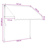 Tenda retrattile manuale Multicolore 150 x 115 x 300 cm
