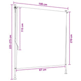 Tenda a Rullo Esterna Multicolore 100 x 270 cm
